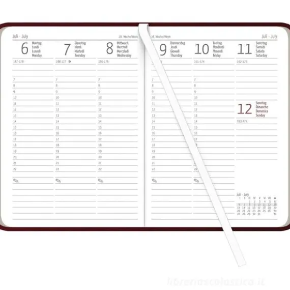 Agenda settimanale 12 mesi 2026 tascabile Nature Line Flower cm 10,7x15,2