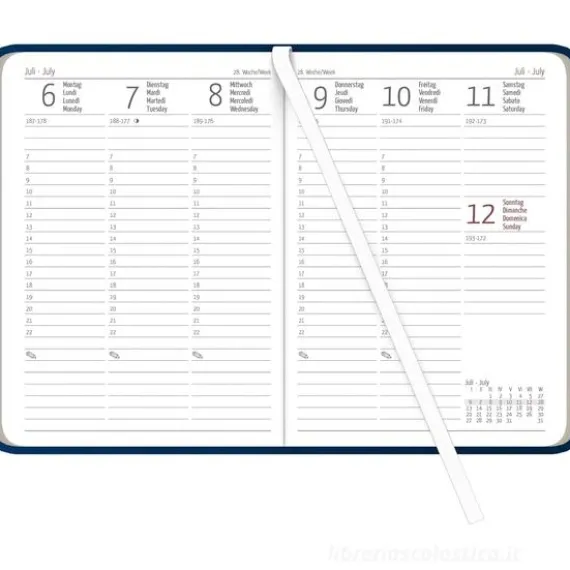 Agenda settimanale 12 mesi 2026 tascabile Nature Line Ocean cm 10,7x15,2