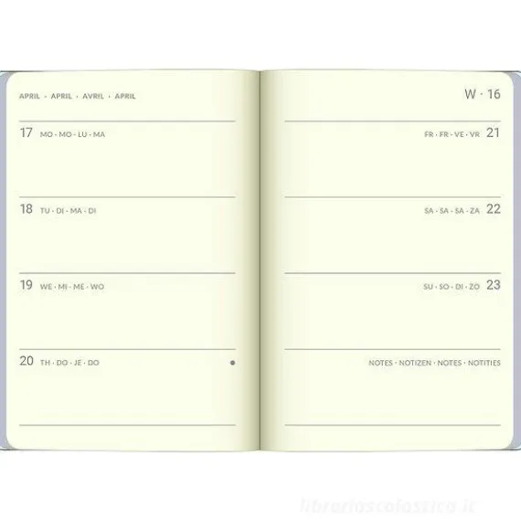 Agenda settimanale 2024 Mini Flexi Diary EarthLine Translucent cm 8x11,5