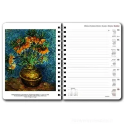 Agenda settimanale spiralata 2025 Vincent Van Gogh Diary cm 16,5x21,6