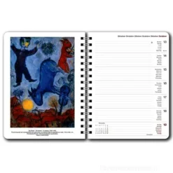 Agenda settimanale spiralata 2025 Marc Chagall Diary cm 16,5x21,6
