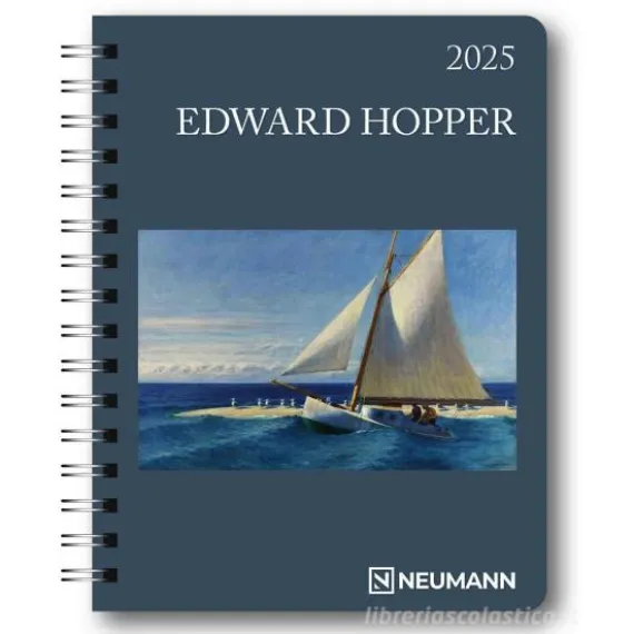 Agenda settimanale spiralata 2025 Edward Hopper Diary cm 16,5x21,6