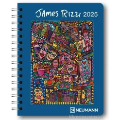 Agenda settimanale spiralata 2025 James Rizzi Diary cm 16,5x21,6