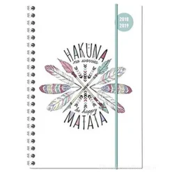 Agenda 2018-2019 spiralata settimanale 16 mesi Collegetimer A5 Hakuna Matata