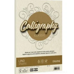 Album 50 fogli avorio ruvidi formato A4 200 gr Calligraphy Lino