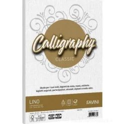 Album 50 fogli bianchi formato A4 200 gr Calligraphy Lino
