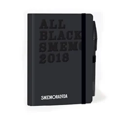All Black Smemo 2018. Diario 12 mesi settimanale