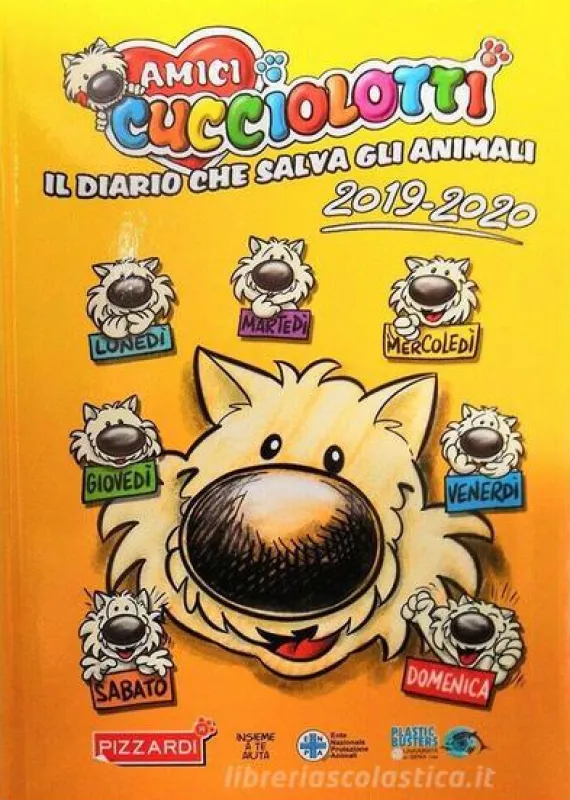 Amici Cucciolotti 2019-2020. Diario standard plus 12 mesi. Giallo