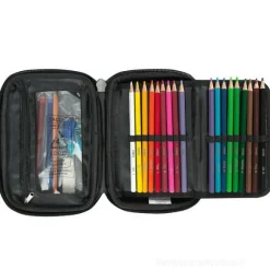 Astuccio completo maxi zip Comix Rainbow Light Blue