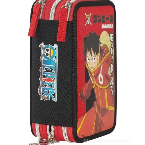 Astuccio completo triplo scomparto One Piece