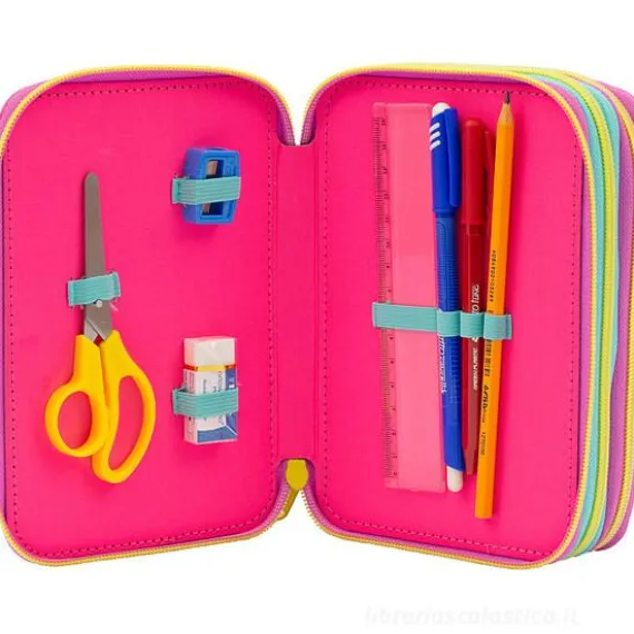Astuccio completo triplo scomparto Barbie