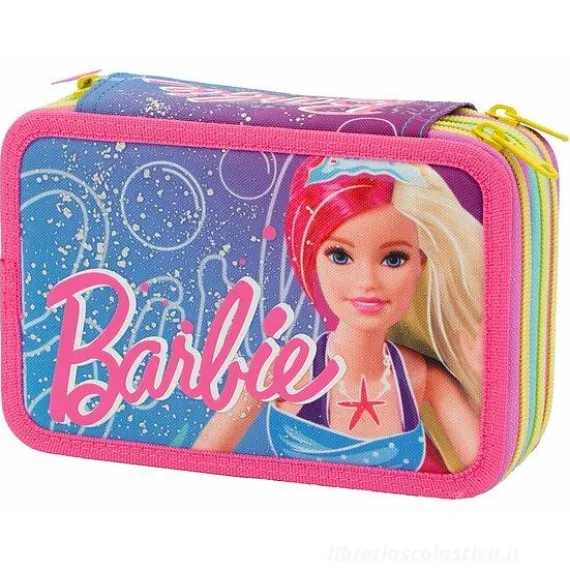 Astuccio completo triplo scomparto Barbie
