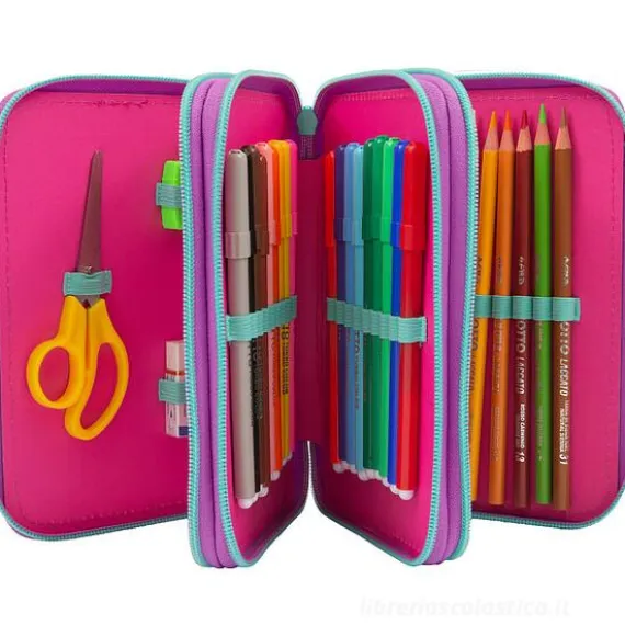 Astuccio completo triplo scomparto GoPop Unicorn