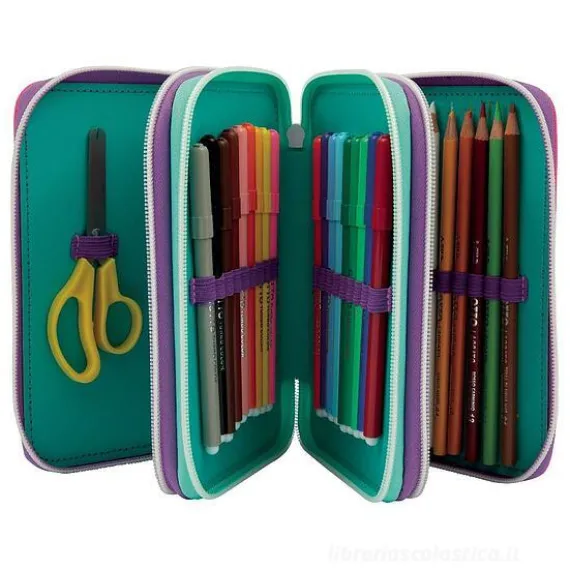 Astuccio completo triplo scomparto Barbie