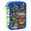Astuccio completo triplo scomparto Tartarughe Ninja