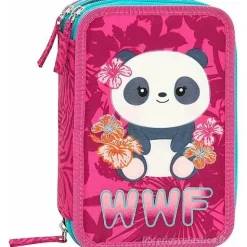 Astuccio completo 3 zip WWF panda