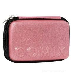 Astuccio corredo Maxi Zip Comix Glitter Rosa