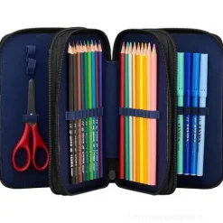 Astuccio Ergobag 3 scomparti completo Unstoppbearable - Nero