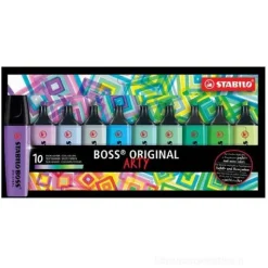 Astuccio 10 evidenziatori Stabilo Boss Original Arty colori freddi
