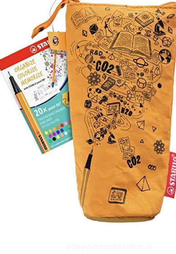 Astuccio in carta resistente e lavabile con 20 pennarelli fineliner Point 88
