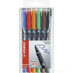 Astuccio 6 marcatori permanenti tratto medio OHPen Universal
