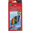 Astuccio 12 matite colorate a sezione triangolare Eco con temperino e mina extra resistente