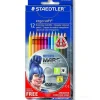 Astuccio 12 matite colorate a sezione triangolare ergonomica Ergosoft