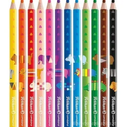 Astuccio 12 matite colorate a sezione triangolare ergonomica Combino