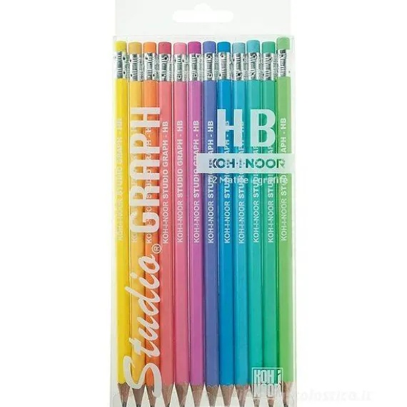 Astuccio 12 matite colorate in grafite HB