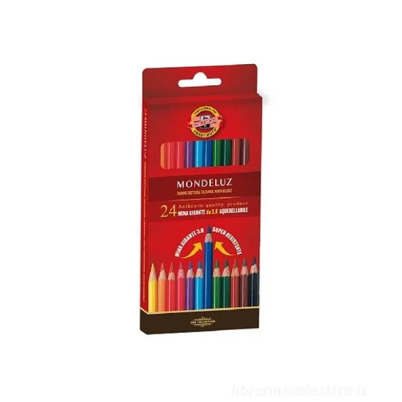 Astuccio 24 matite colorate Mondeluz