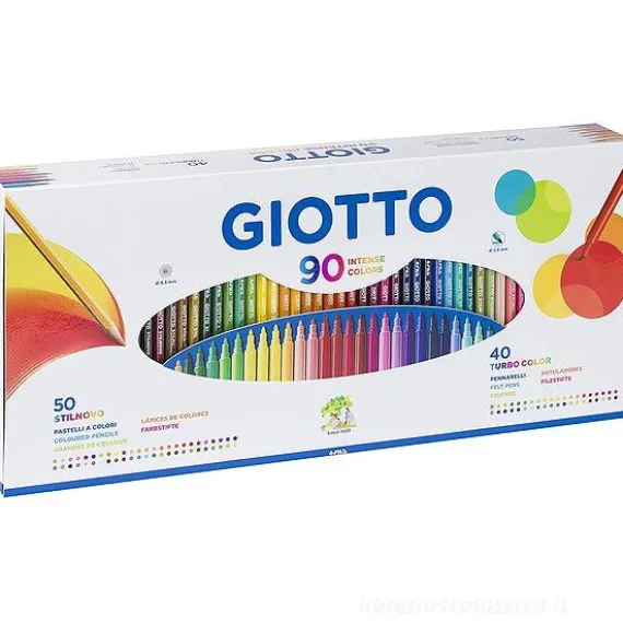 Astuccio Maxi Giotto 50 pastelli Stilnovo e 40 pennarelli Turbo Color