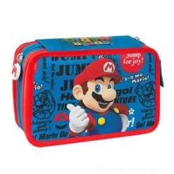 Astuccio organizzato 3 scomparti Super Mario