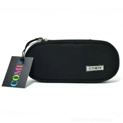 Astuccio ovale organizzato monocolore Comix. Nero