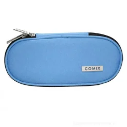 Astuccio ovale organizzato monocolore Comix. Azzurro