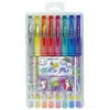 Astuccio 8 penne a gel con inchiostro glitterato e profumato