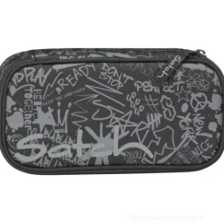 Astuccio Satch rigido extra large con divisorio portapenne e finestra per l'orario Midnight Jungie