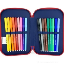 Astuccio Sonic organizzato 3zip Cerdà Scuole elementari e medie con Patch PU