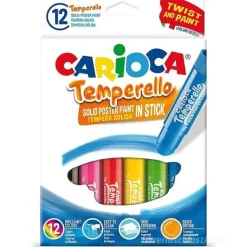 Astuccio 12 tempere solide Temperello colori neon