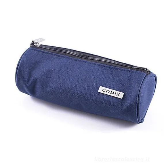 Astuccio tombolino monocolore Comix. Blu