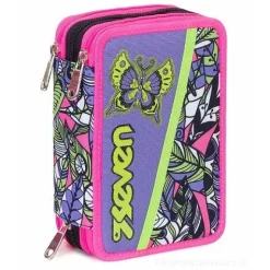 Astuccio triplo scomparto Butterfly Jet Black