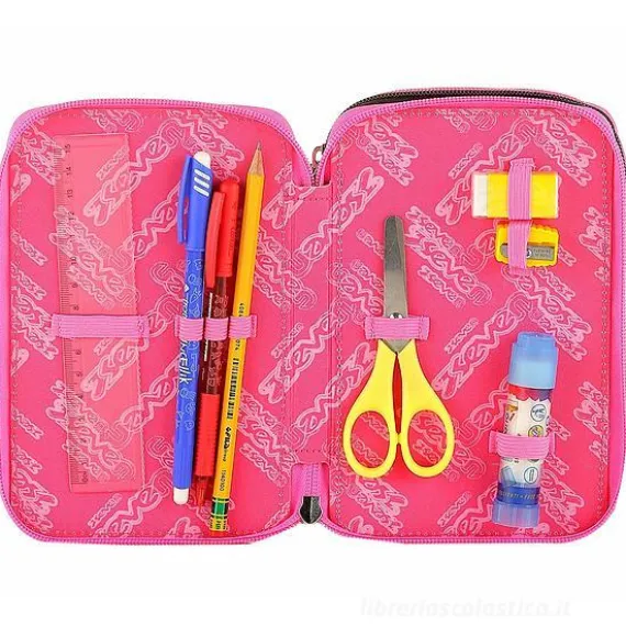 Astuccio triplo scomparto Watercolor Jet Black
