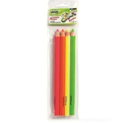 Blister 4 matite evidenziatori colori fluo