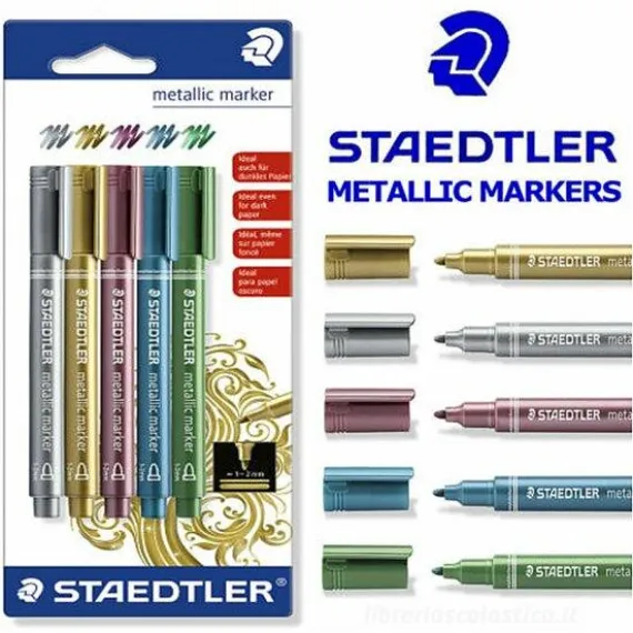 Blister 5 pennarelli Metallic Marker