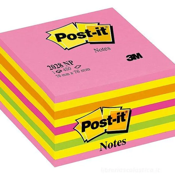 Blocchetto da 450 notes adesivi Post-It mm 76x76 rosa neon