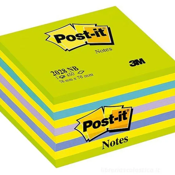 Blocchetto da 450 notes adesivi Post-It mm 76x76 verde blu