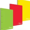 Blocco A4 Spirale Laterale 144 Fogli 80 Gr (288 Pagine) 4 Fori con Micro-Perforazione 6 Colori Ass.Ti Copertina Cartoncino 4mm