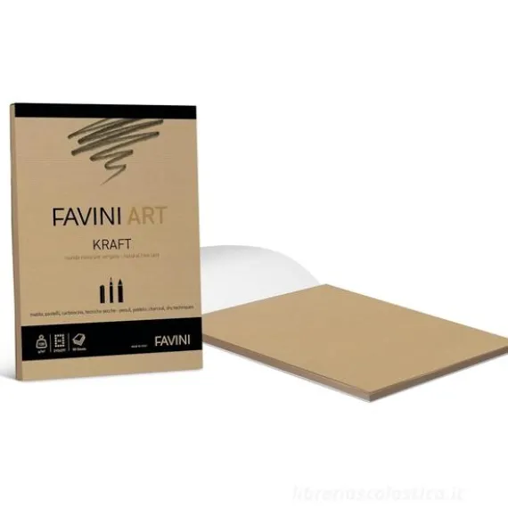 Blocco collato da disegno 50 fogli formato A4 Art Kraft 120 gr