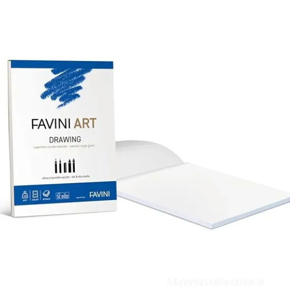 Blocco collato da disegno 30 fogli formato A4 Art Drawing 140 gr