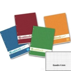 Blocco collato Quablock A4 quadri 4 mm