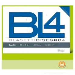 Blocco da disegno BL4 20 fogli bianchi ruvidi 33x48 cm